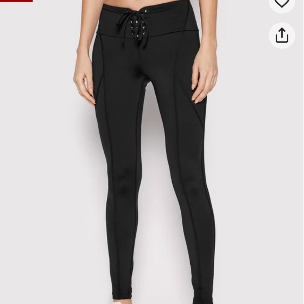 New GUESS V2RB04 MC03W Black Slim Fit Leggings SZ L